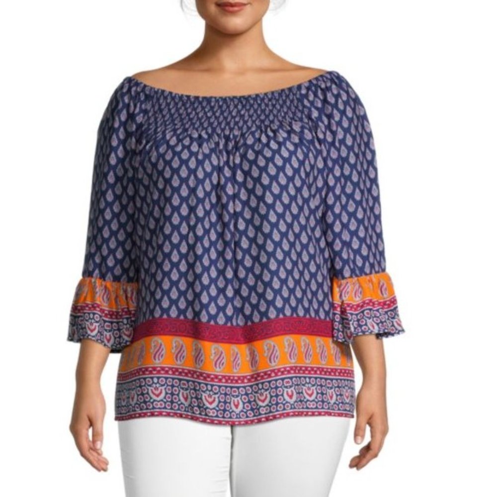 BeachLunchLounge Womens Bohemian Flowy top 1X